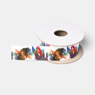 Paint and Brushes Satin Ribbon