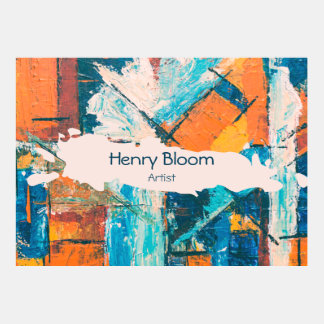 Paint and canvas for artist business card