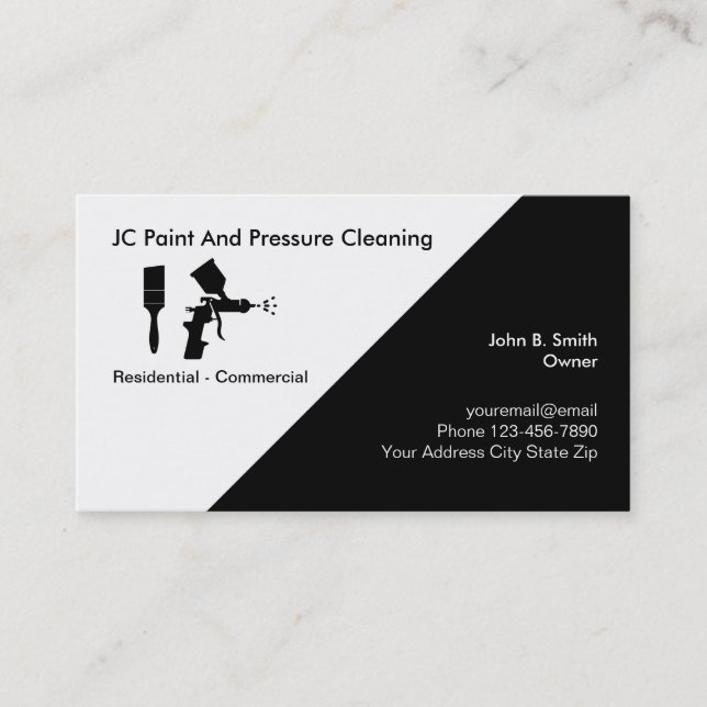 Paint And Pressure Cl Business Cards (Front)
