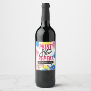 Paint and Sip Bachelorette Wine Party Favor Label
