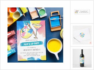 Paint and Sip Birthday Party Supplies