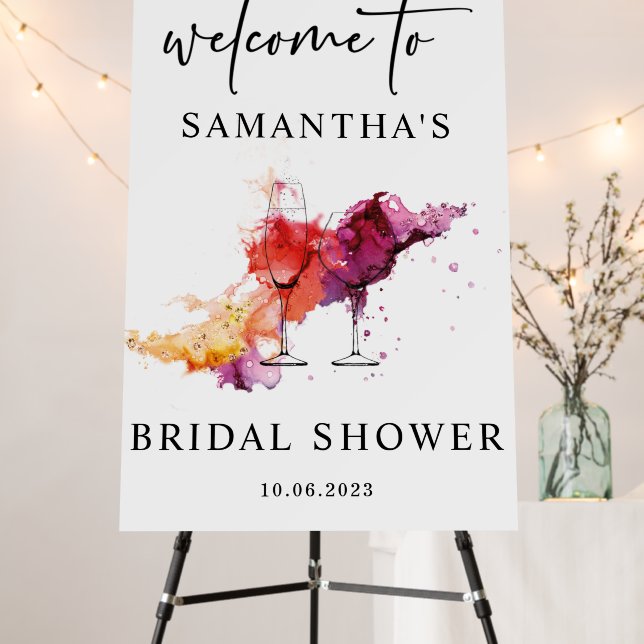 Paint and Sip Bridal Shower  Foam Board (In Situ (Stand))