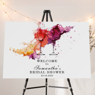 Paint and Sip Bridal Shower Welcome Sign Template