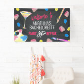 Paint and Sip Chalkboard Bachelorette Party Banner | Zazzle