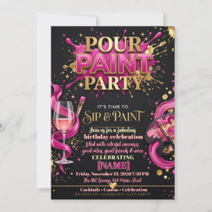 paint and sip invitation