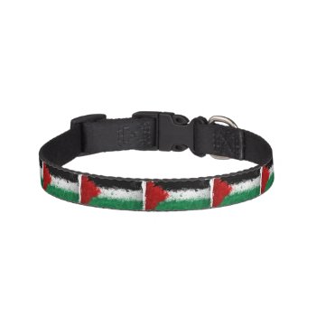 Paint Art Grunge Palestine Flag Pet Collar by electrosky at Zazzle