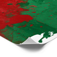 PALESTINE FLAG MAP LINE' Poster, picture, metal print, paint by