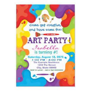 art paint invitations zazzle