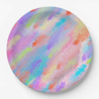 PAINT ART TEXTURED ABSTRACT    PAPER PLATES