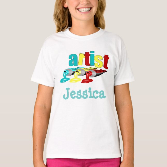 Paint Artist Art Birthday Party T-Shirt (Front)