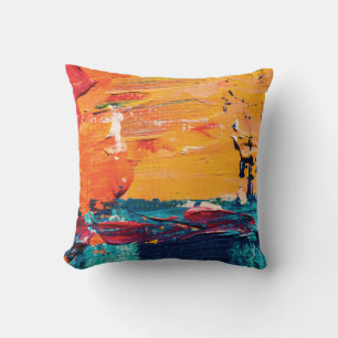 Paint Artistic abstract design Throw Pillow