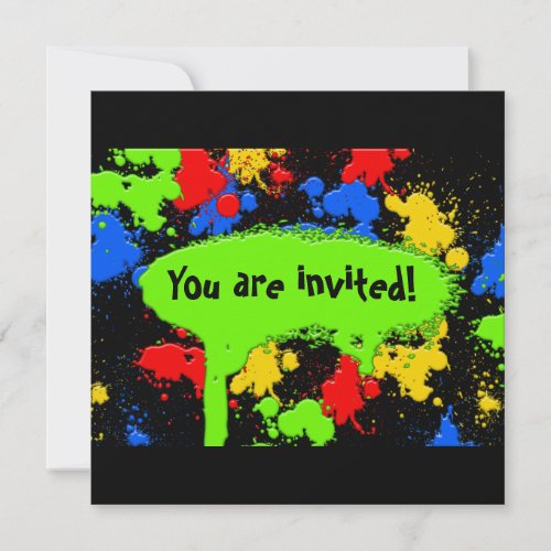 Paint Ball Invitation