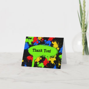 Paint Ball Thank You Card