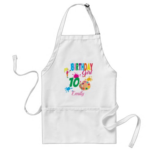 Paint Birthday Art  Create Party Theme Custom  Adult Apron