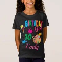 Paint Birthday Art Create Party Theme Custom T-Sh T-Shirt, Kids Unisex, Size: Youth XS, Black