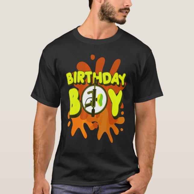 Paint Birthday Boy Sport Team Paintball T-Shirt (Front)