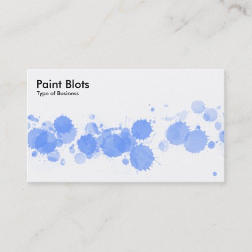 Paint Blots _ Baby Blue Business Card