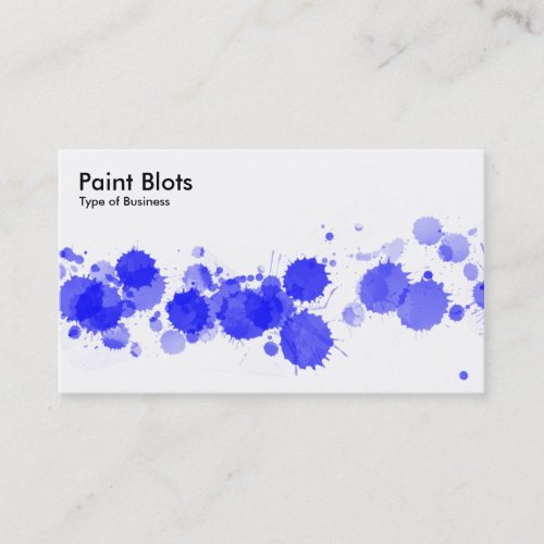 Paint Blots _ Blue Business Card