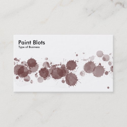 Paint Blots _ Brown Business Card