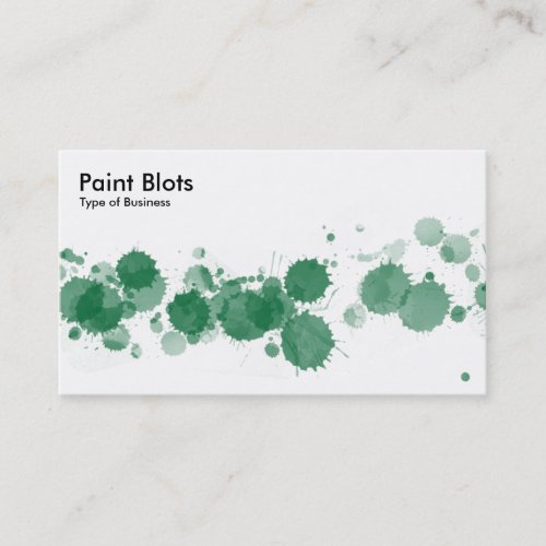 Paint Blots _ Forest Green Business Card