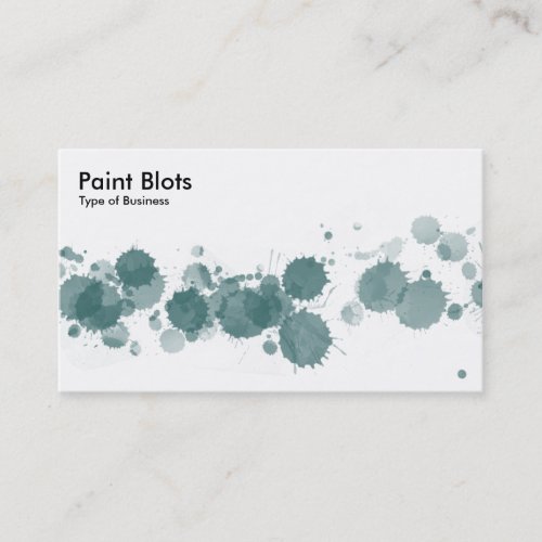 Paint Blots _ Moss Green Business Card