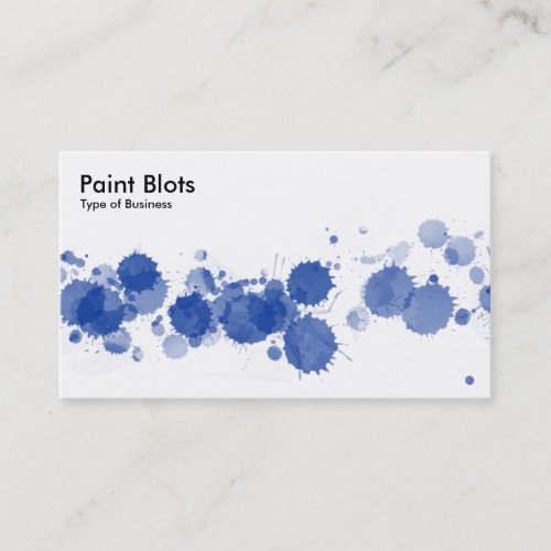 Paint Blots _ Navy Blue Business Card