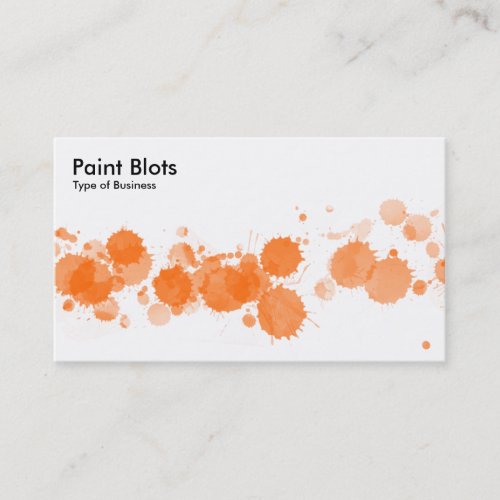 Paint Blots _ Orange Business Card