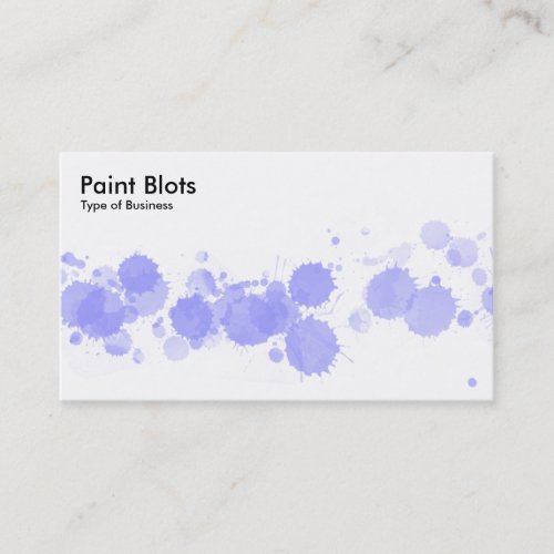 Paint Blots _ Pastel Blue Business Card