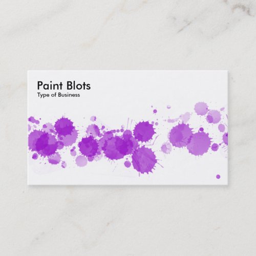 Paint Blots _ Purple Business Card