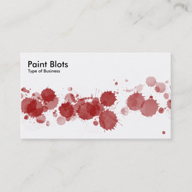 Paint Blots - Ruby Business Card (Front)