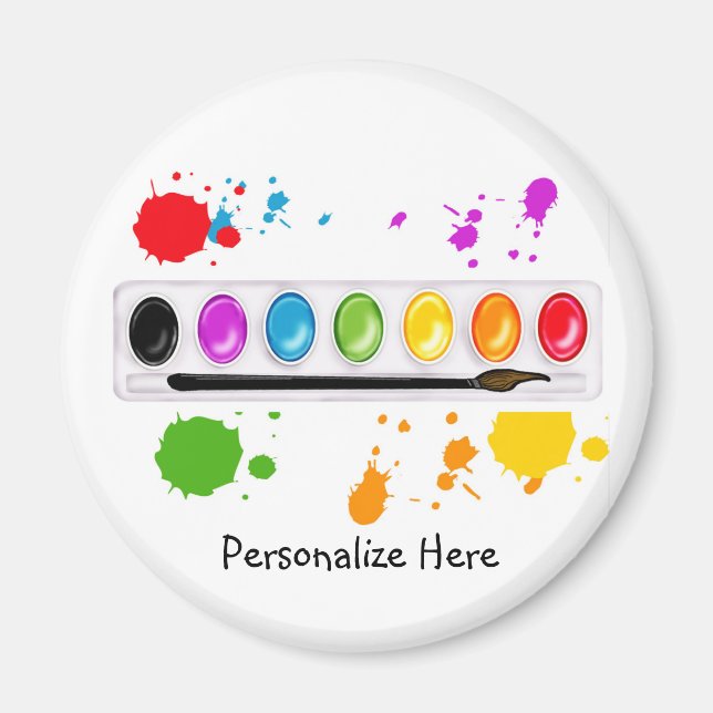 paint box with splatters magnet (Front)