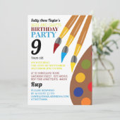 Paint Brush and Palette, Arts and Crafts Birthday (Standing Front)