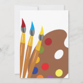 Paint Brush and Palette, Arts and Crafts Birthday (Back)