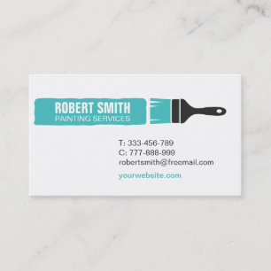 Paint Brush And Trail Painting Business Card