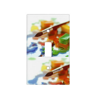 Paint Brush Wall Plates Light Switch Covers Zazzle Paint Brush Art Room Light Switch Plate Cover
