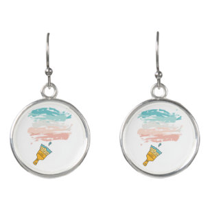 paint brush earrings