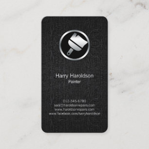 Paint Brush Icon Grunge Painter Business Card