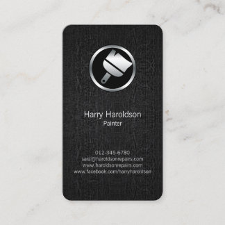 Paint Brush Icon Grunge Painter Business Card