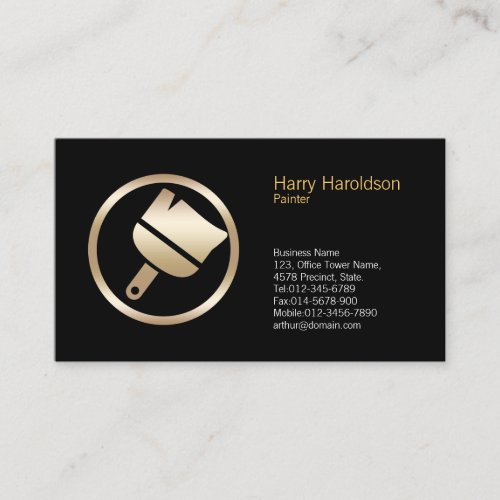Paint Brush Icon Painter Business Card