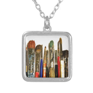 old paintbrush necklace