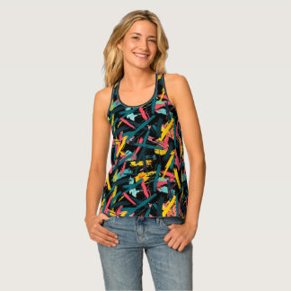  paint brush stroke yoga gym Women's Tank Top