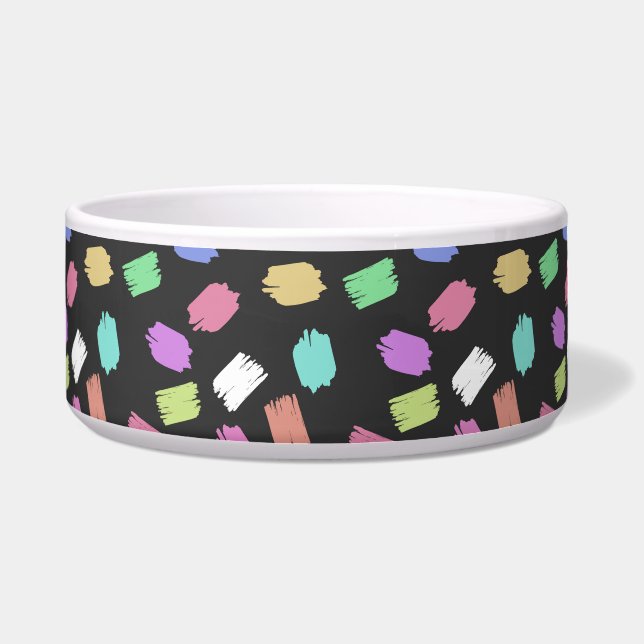 Paint Brush Strokes, Colorful Brush Strokes Bowl (Front)