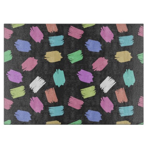 Paint Brush Strokes Colorful Brush Strokes Cutting Board