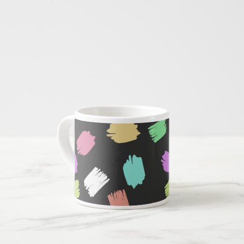 Paint Brush Strokes Colorful Brush Strokes Espresso Cup