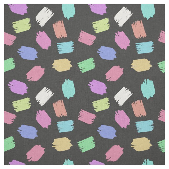 Paint Brush Strokes, Colorful Brush Strokes Fabric (Swatch)