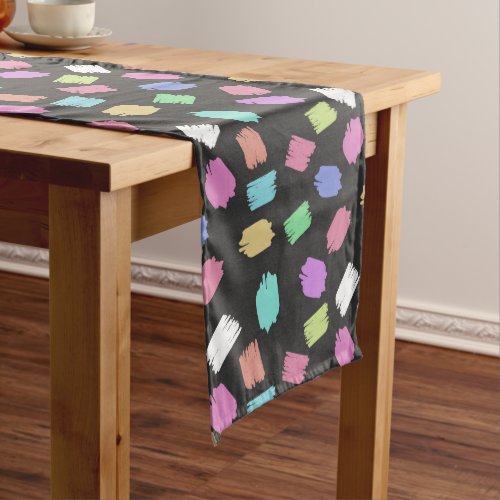 Paint Brush Strokes Colorful Brush Strokes Medium Table Runner