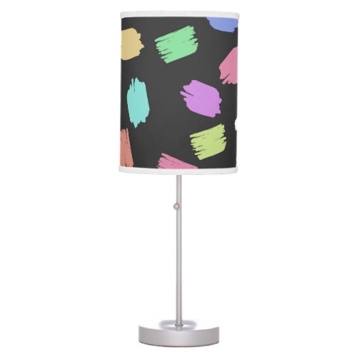 Paint Brush Strokes Colorful Brush Strokes Table Lamp