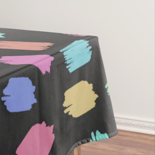 Paint Brush Strokes Colorful Brush Strokes Tablecloth