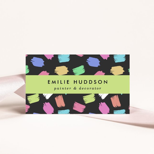 Paint Brush Strokes, Painter, Painting, Decorator Business Card (Creator Uploaded)