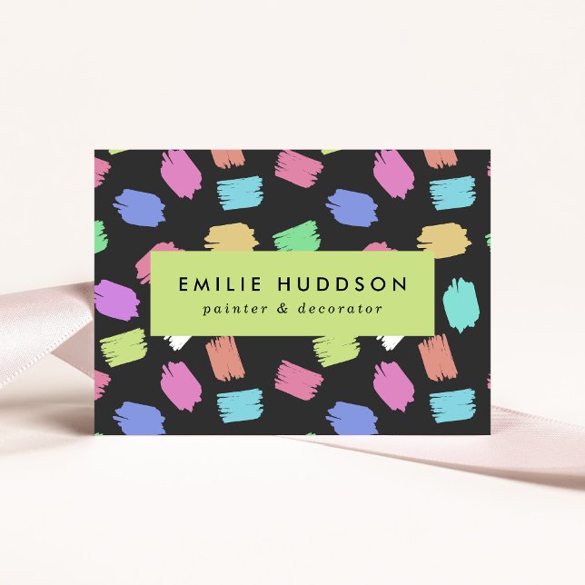 Paint Brush Strokes, Painter, Painting, Decorator Business Card (Creator Uploaded)